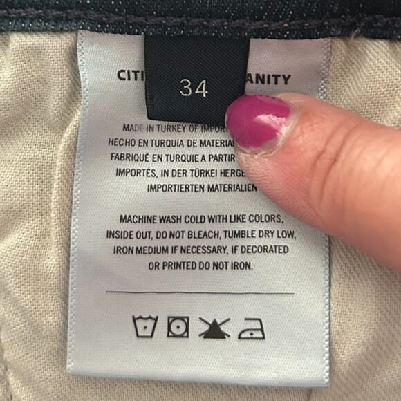 Citizens of Humanity Isola Cropped Boot Jean Women's 34 Frayed Regency Blue NEW - Picture 9 of 11